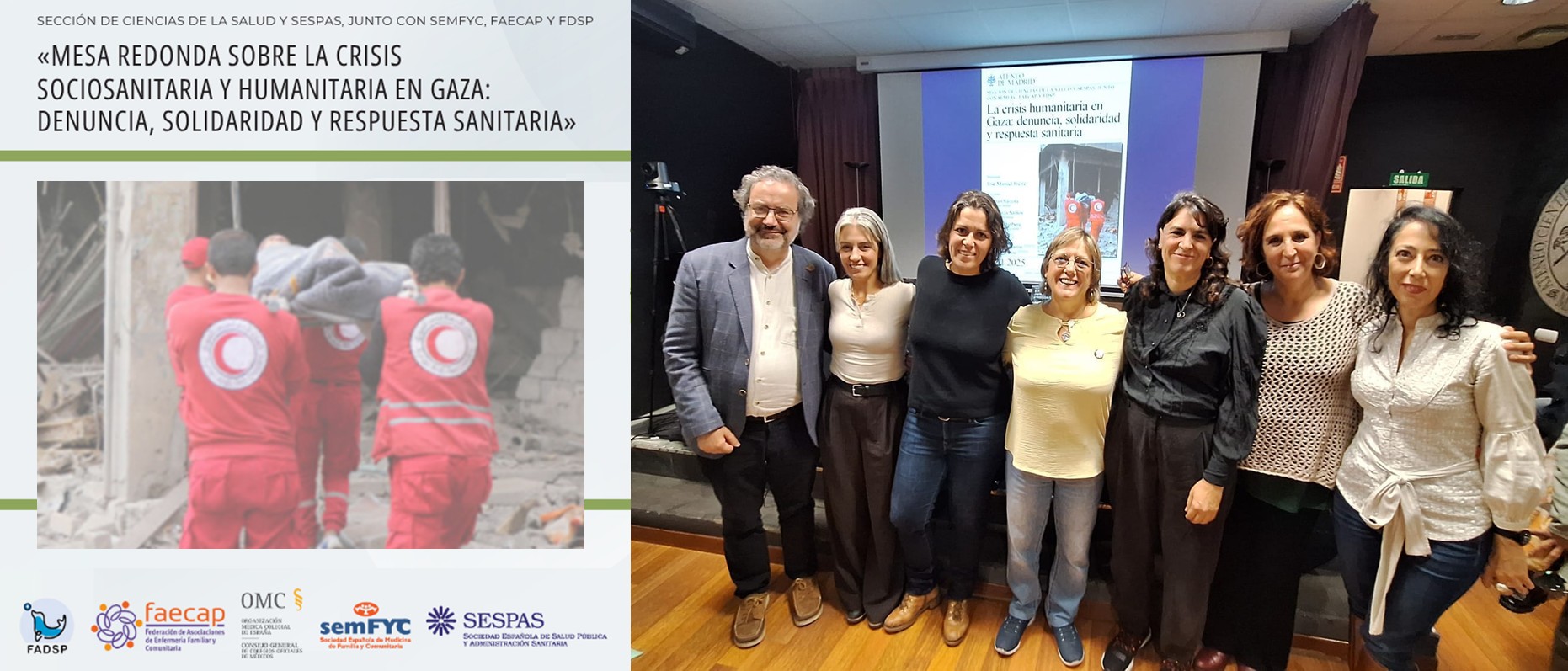 La semFYC participa en la mesa central sobre la crisis sanitaria y humanitaria en Gaza celebrada en el Ateneo de Madrid