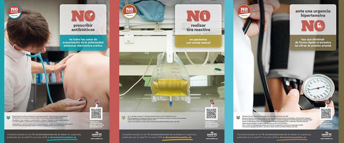 Lanzamos una campaña con las principales recomendaciones de “No Hacer en Urgencias” en todos los Centros de Salud