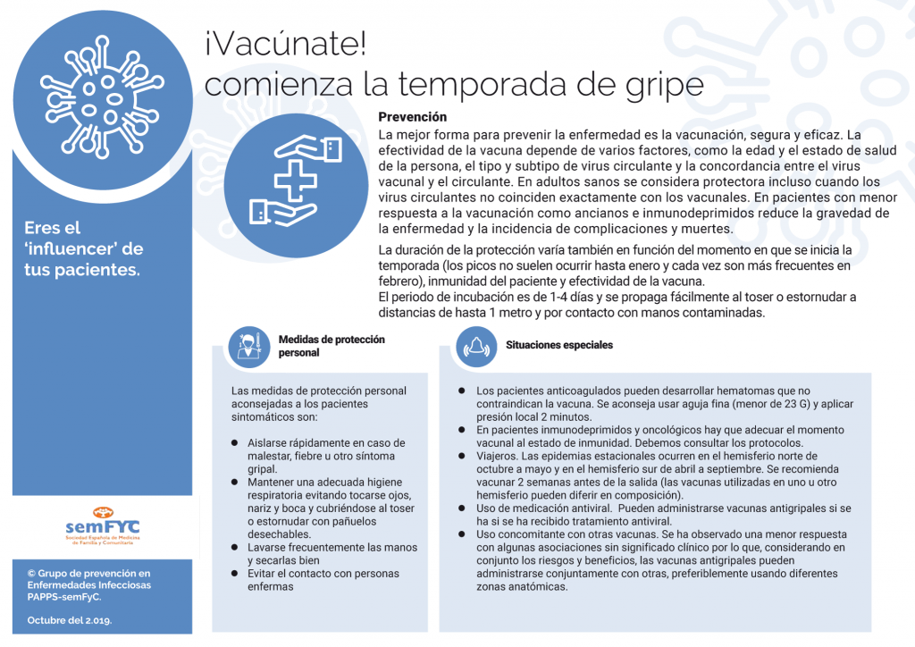 ¡Vacúnate! comienza la temporada de gripe [página 4] CÓMO PREVENIR LA GRIPE Y SITUACIONES ESPECIALES