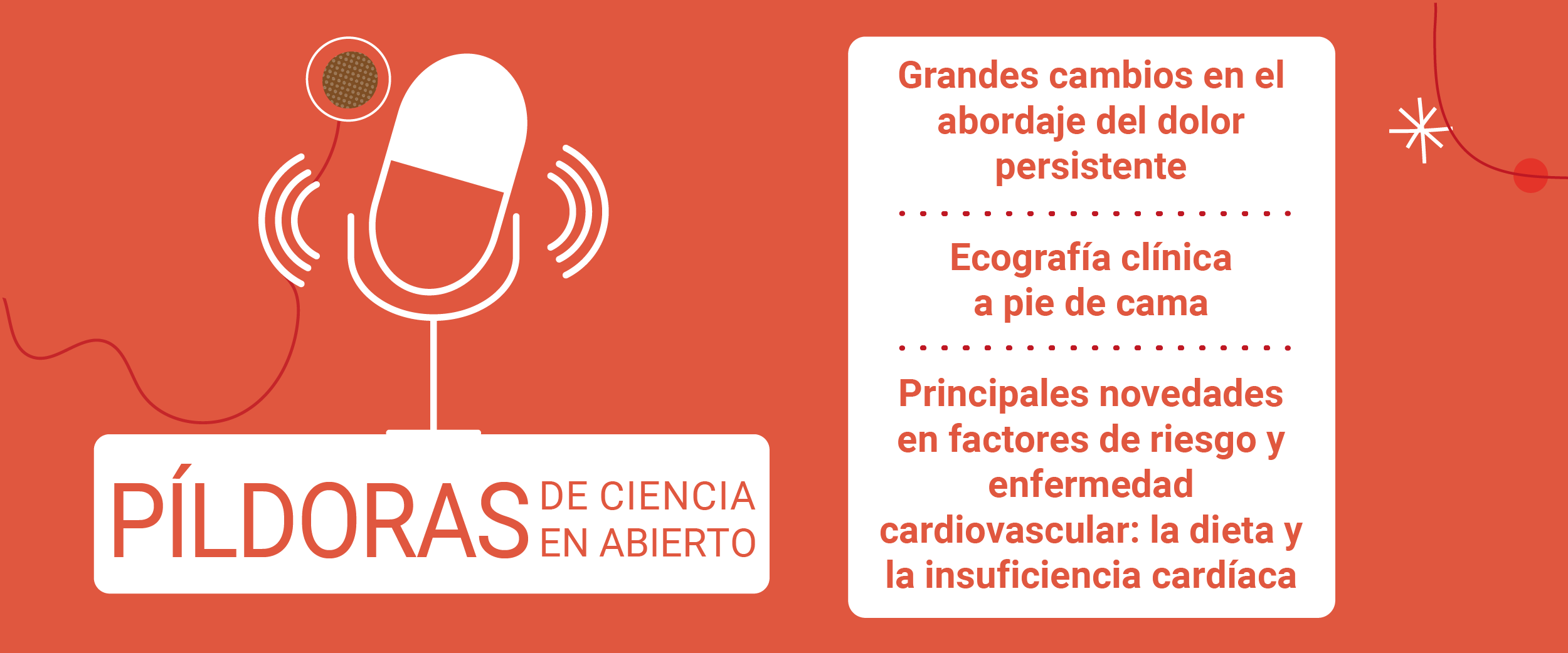 Las Píldoras de Ciencia en Abierto de hoy abordan el dolor persistente, la importancia de la ecografía y novedades en cardiopatías