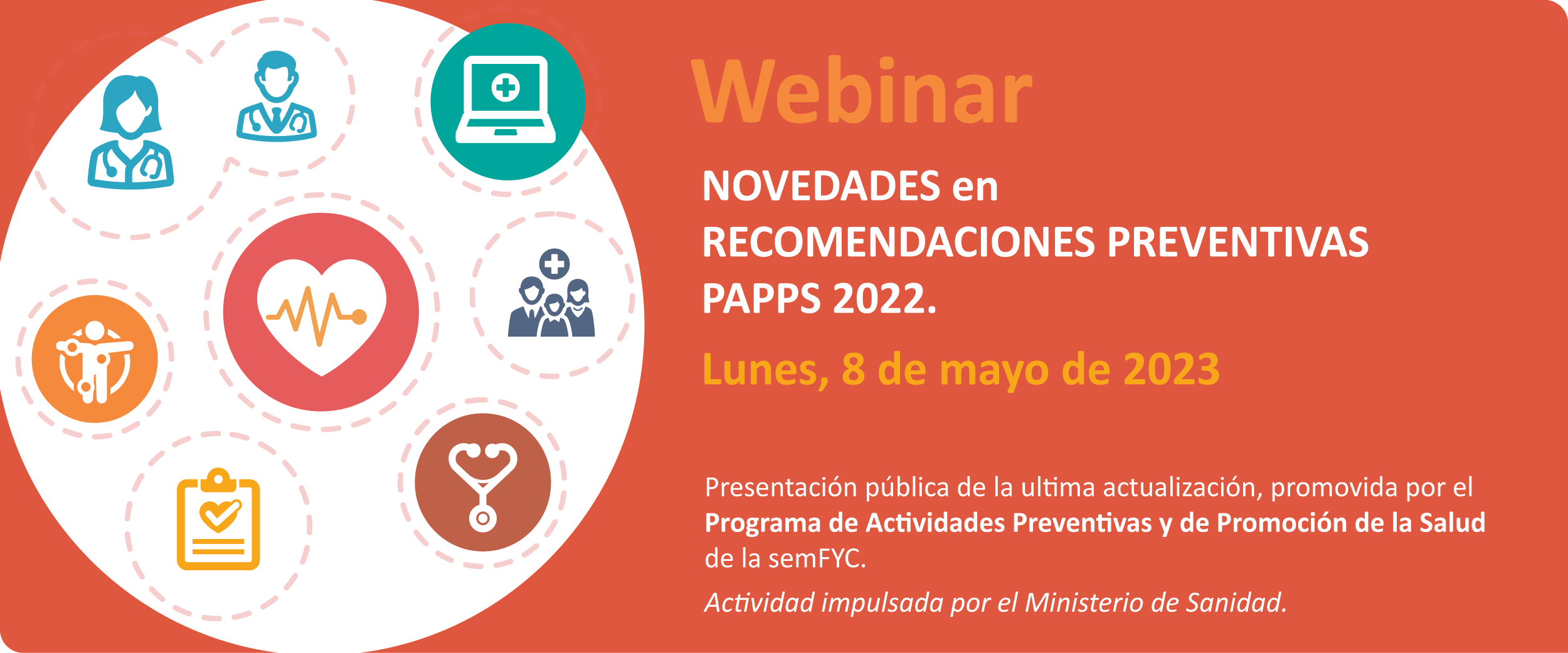 El PAPPS presenta sus recomendaciones de 2022 en un webinar el 8 de mayo con representación del Ministerio de Sanidad
