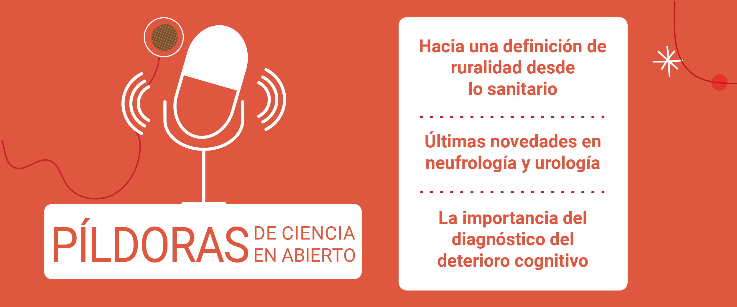 Píldoras de Ciencia en Abierto: ruralidad, nefrourología y urología y deterioro cognitivo