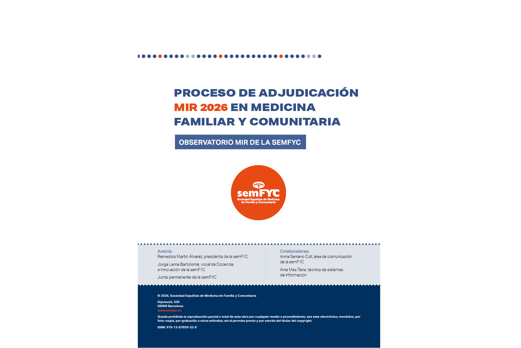 Proceso de adjudicación MIR 2026 en Medicina Familiar y Comunitaria